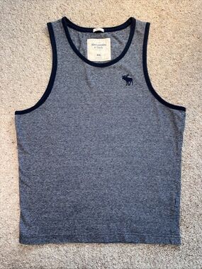 Abercrombie & Fitch XXL Muscle Tank Top Grey Moose Logo